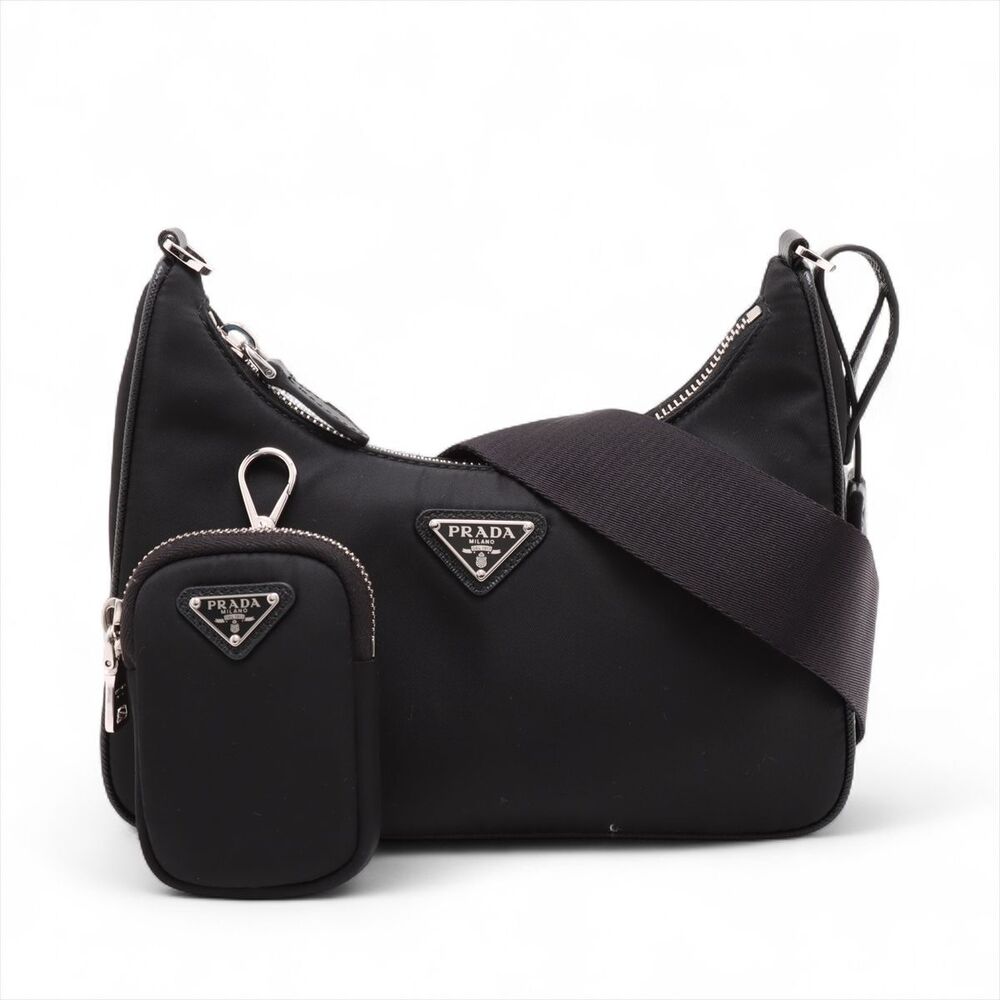 Prada Nylon Shoulder Black Bag Tessuto - Picture 2 of 8